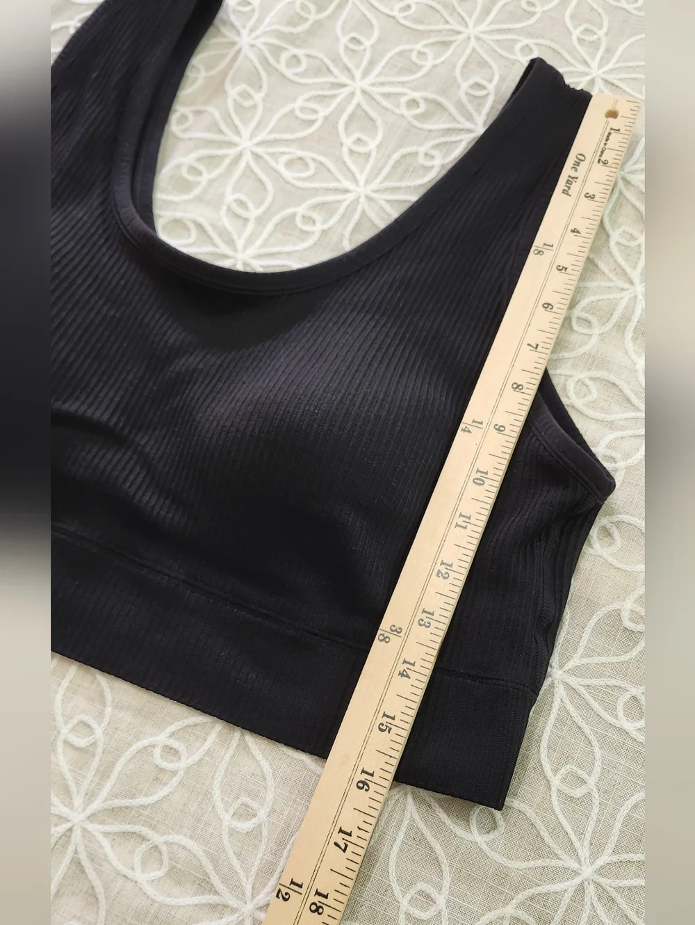 Torrid Curve Ribbed Black Bralette Sports Bra 3X